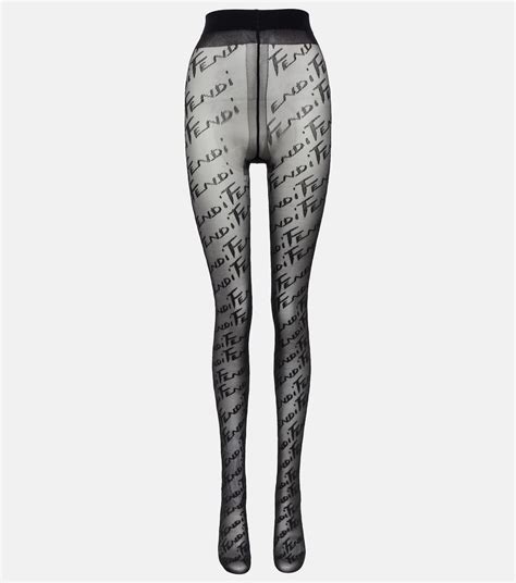 Logo High Rise Tights in Black 